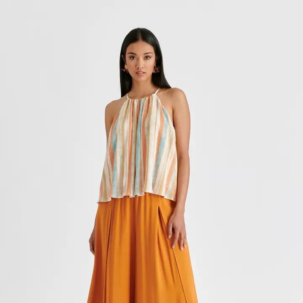Alice Blue Multicolor Striped Tank Top